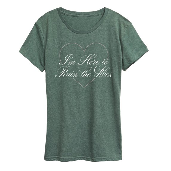 Instant Message - Here To Ruin Vibes - Women's Short Sleeve Graphic T-Shirt