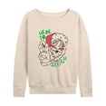 thumbnail image 1 of Instant Message - Here To Sleigh Christmas - Women's Lightweight French Terry Long Sleeve Shirt, 1 of 6