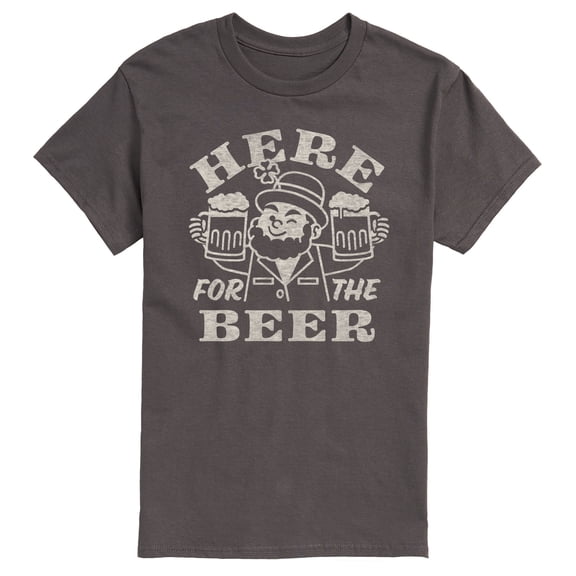 Instant Message - Here for the Beer - Men's Short Sleeve Graphic T-Shirt