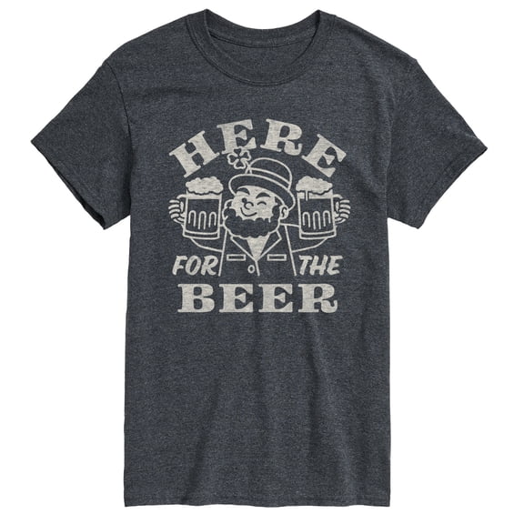 Instant Message - Here for the Beer - Men's Short Sleeve Graphic T-Shirt