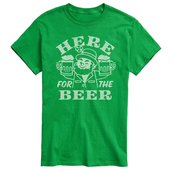 Instant Message - Here for the Beer - Men's Short Sleeve Graphic T-Shirt