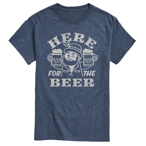 Instant Message - Here for the Beer - Men's Short Sleeve Graphic T-Shirt