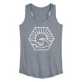 thumbnail image 1 of Instant Message - Hexagon Wave Scene - Women's Racerback Tank Top, 1 of 6