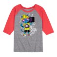 thumbnail image 1 of Instant Message - Hey Cool Cat Boombox - Toddler & Youth Raglan Graphic T-Shirt, 1 of 7