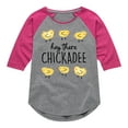 thumbnail image 1 of Instant Message - Hey There Chickadee  - Toddler And Youth Girls Raglan Graphic T-Shirt, 1 of 6