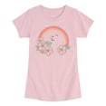 thumbnail image 1 of Instant Message - Hibiscus Rainbow Fitted Short Sleeve Graphic T-Shirt, 1 of 5