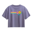 thumbnail image 1 of Instant Message - Hibiscus Stripes - Youth Girls Boxy T-Shirt, 1 of 5