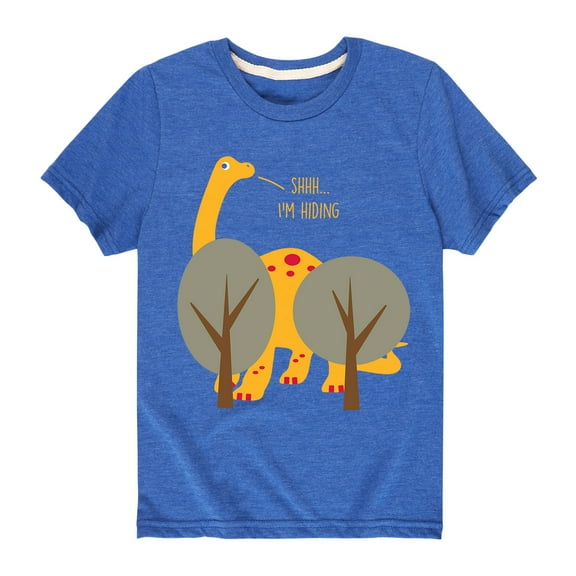Instant Message - Hiding Dinosaur - Youth Short Sleeve Tee