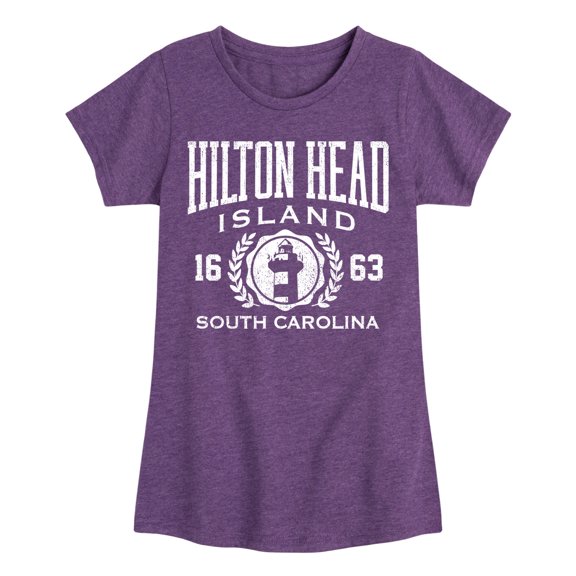 Instant Message - Hilton Head Island Collegiate - Youth Girls Fitted Short Sleeve T-Shirt