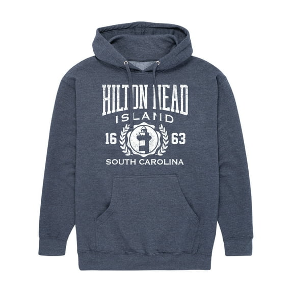 Instant Message - Hilton Head Island Collegiate - Men's Pullover Hooded Fleece Sweatshirt