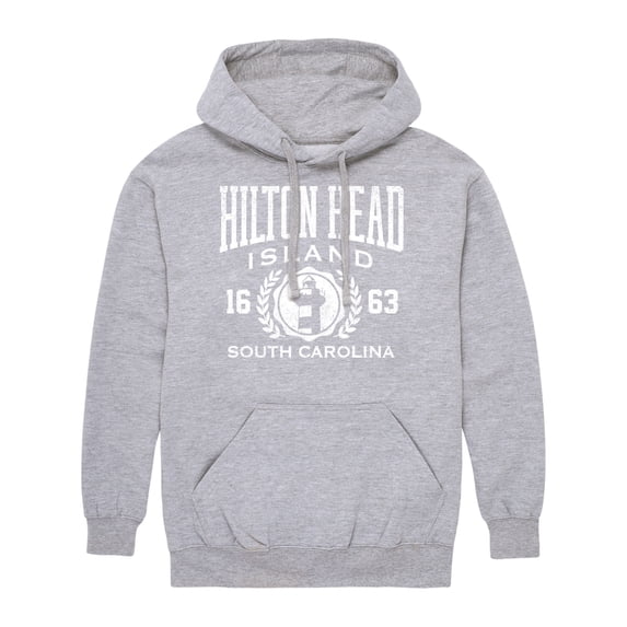 Instant Message - Hilton Head Island Collegiate - Men's Pullover Hooded Fleece Sweatshirt