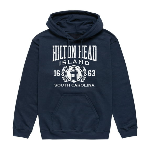 Instant Message - Hilton Head Island Collegiate - Men's Pullover Hooded Fleece Sweatshirt