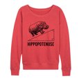 thumbnail image 1 of Instant Message - Hippopotenuse - Women's Lightweight French Terry Pullover, 1 of 6