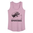 thumbnail image 1 of Instant Message - Hippopotenuse - Women's Racerback Tank Top, 1 of 6