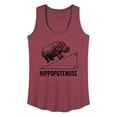thumbnail image 1 of Instant Message - Hippopotenuse - Women's Racerback Tank Top, 1 of 6