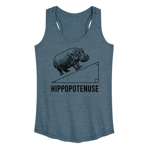 Instant Message - Hippopotenuse - Women's Racerback Tank Top