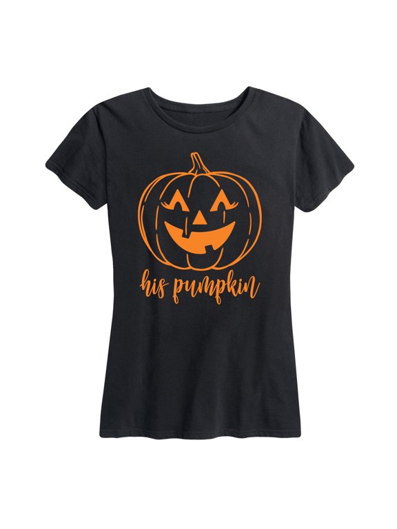 - His Pumpkin Women's Short Sleeve Graphic T-Shirt
