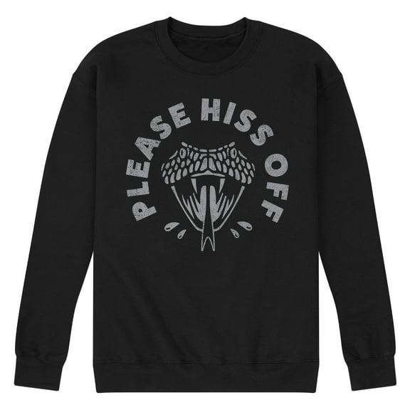 Instant Message - Hiss Off Snake - Men's Crew Neck Fleece Pullover