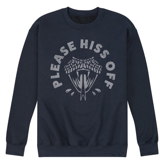 Instant Message - Hiss Off Snake - Men's Crew Neck Fleece Pullover