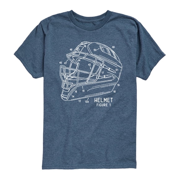 Instant Message - Hockey Helmet - Youth Boys Short Sleeve Graphic T-Shirt