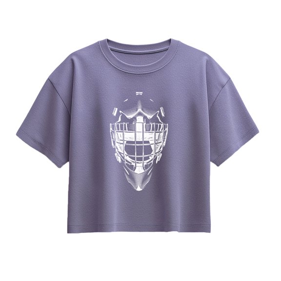 Instant Message - Hockey Mask Short Sleeve Boxy Graphic T-Shirt