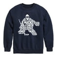 thumbnail image 1 of Instant Message - Hockey Words Silhouette - Youth Crew Fleece Sweatshirt, 1 of 5