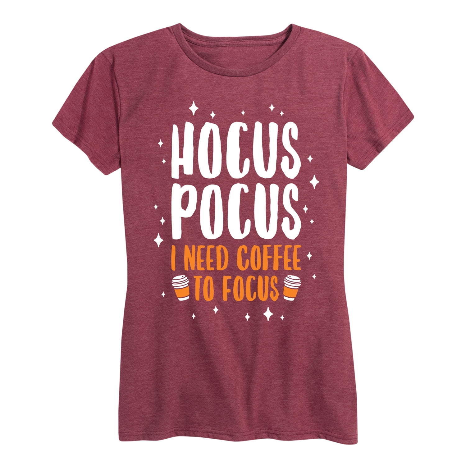 Women's Halloween I Need Coffee To Focus On Graphic T-shirts