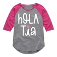 thumbnail image 1 of Instant Message - Hola Tia - Toddler & Youth Girls Raglan Graphic T-Shirt, 1 of 6
