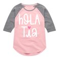 thumbnail image 1 of Instant Message - Hola Tia - Toddler & Youth Girls Raglan Graphic T-Shirt, 1 of 6