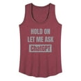 thumbnail image 1 of Instant Message - Hold On Ask Chatgpt - Women's Racerback Tank Top, 1 of 6