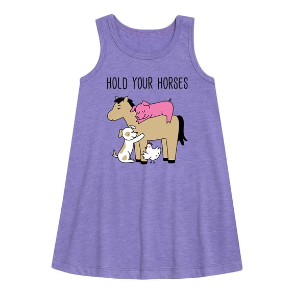 Instant Message - Hold Your Horses - Girls Aline Dress