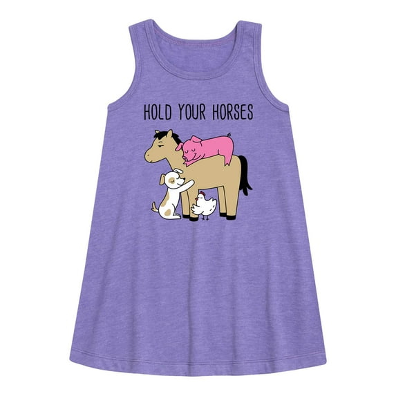 Instant Message - Hold Your Horses - Girls Aline Dress