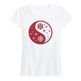 thumbnail image 1 of Instant Message - Holiday Yin Yang - Women's Short Sleeve Graphic T-Shirt, 1 of 5