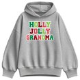 thumbnail image 1 of Instant Message - Holly Jolly Grandma Oversized Fleece Hoodie Sweatshirt, 1 of 4