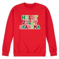thumbnail image 1 of Instant Message - Holly Jolly Grandma - Men's Long Sleeve Crew Fleece Sweatshirt, 1 of 5