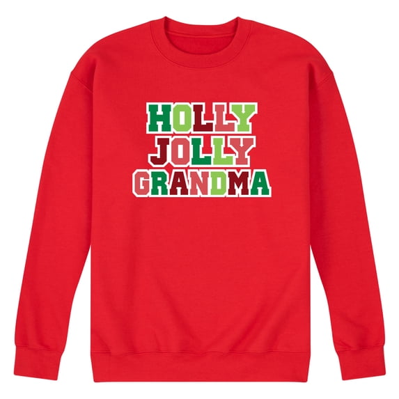 Instant Message - Holly Jolly Grandma - Men's Long Sleeve Crew Fleece Sweatshirt
