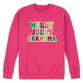 thumbnail image 1 of Instant Message - Holly Jolly Grandma - Men's Long Sleeve Crew Fleece Sweatshirt, 1 of 4