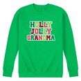 thumbnail image 1 of Instant Message - Holly Jolly Grandma - Men's Long Sleeve Crew Fleece Sweatshirt, 1 of 5