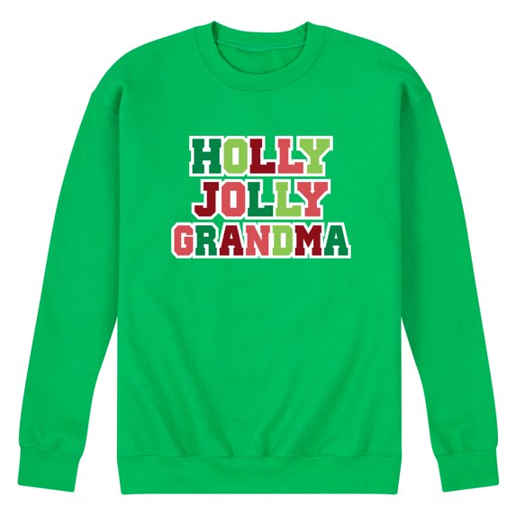 Instant Message - Holly Jolly Grandma - Men's Long Sleeve Crew Fleece Sweatshirt