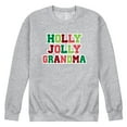 thumbnail image 1 of Instant Message - Holly Jolly Grandma - Men's Long Sleeve Crew Fleece Sweatshirt, 1 of 5