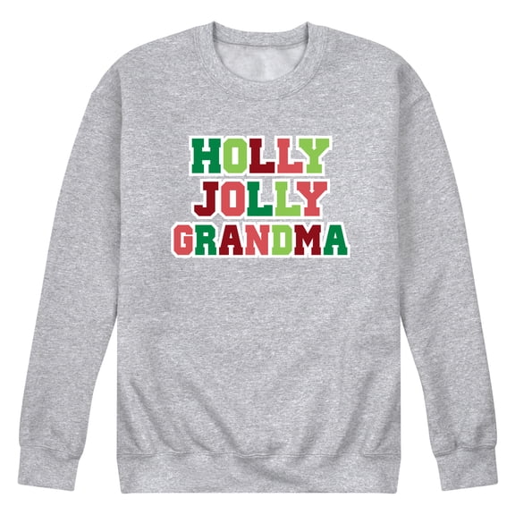 Instant Message - Holly Jolly Grandma - Men's Long Sleeve Crew Fleece Sweatshirt