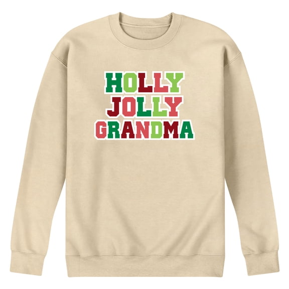 Instant Message - Holly Jolly Grandma - Men's Long Sleeve Crew Fleece Sweatshirt