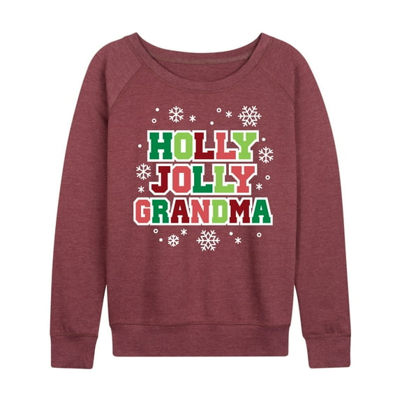 Instant Message - Holly Jolly Grandma - Women's French Terry Long Sleeve Pullover