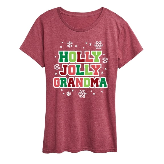 Instant Message - Holly Jolly Grandma - Women's Short Sleeve Graphic T-Shirt