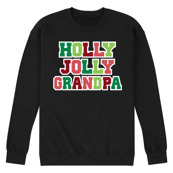 Instant Message - Holly Jolly Grandpa - Men's Long Sleeve Crew Fleece Sweatshirt