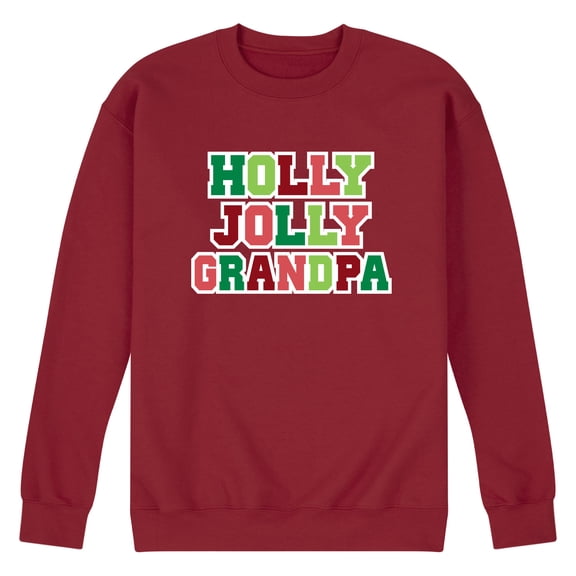 Instant Message - Holly Jolly Grandpa - Men's Long Sleeve Crew Fleece Sweatshirt