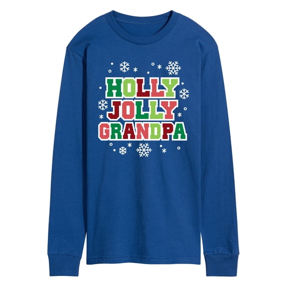 Instant Message - Holly Jolly Grandpa - Men's Long Sleeve Graphic T-Shirt