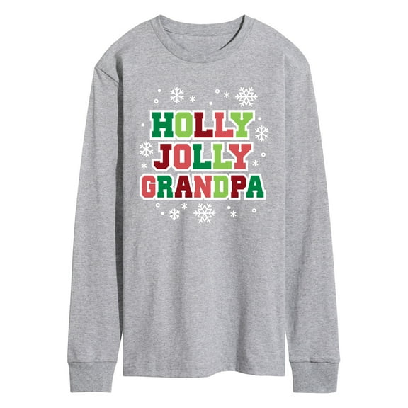 Instant Message - Holly Jolly Grandpa - Men's Long Sleeve Graphic T-Shirt