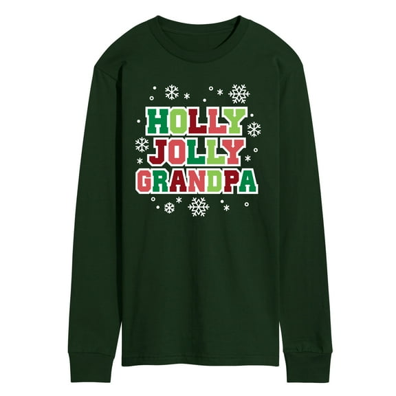 Instant Message - Holly Jolly Grandpa - Men's Long Sleeve Graphic T-Shirt