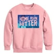 thumbnail image 1 of Instant Message - Home Run Hitter - Toddler & Youth Crewneck Fleece Sweatshirt, 1 of 5